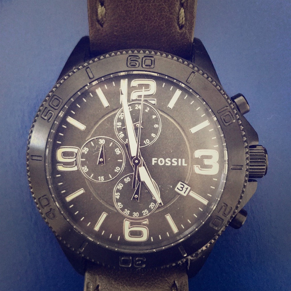 Brown Fossil watch for Men